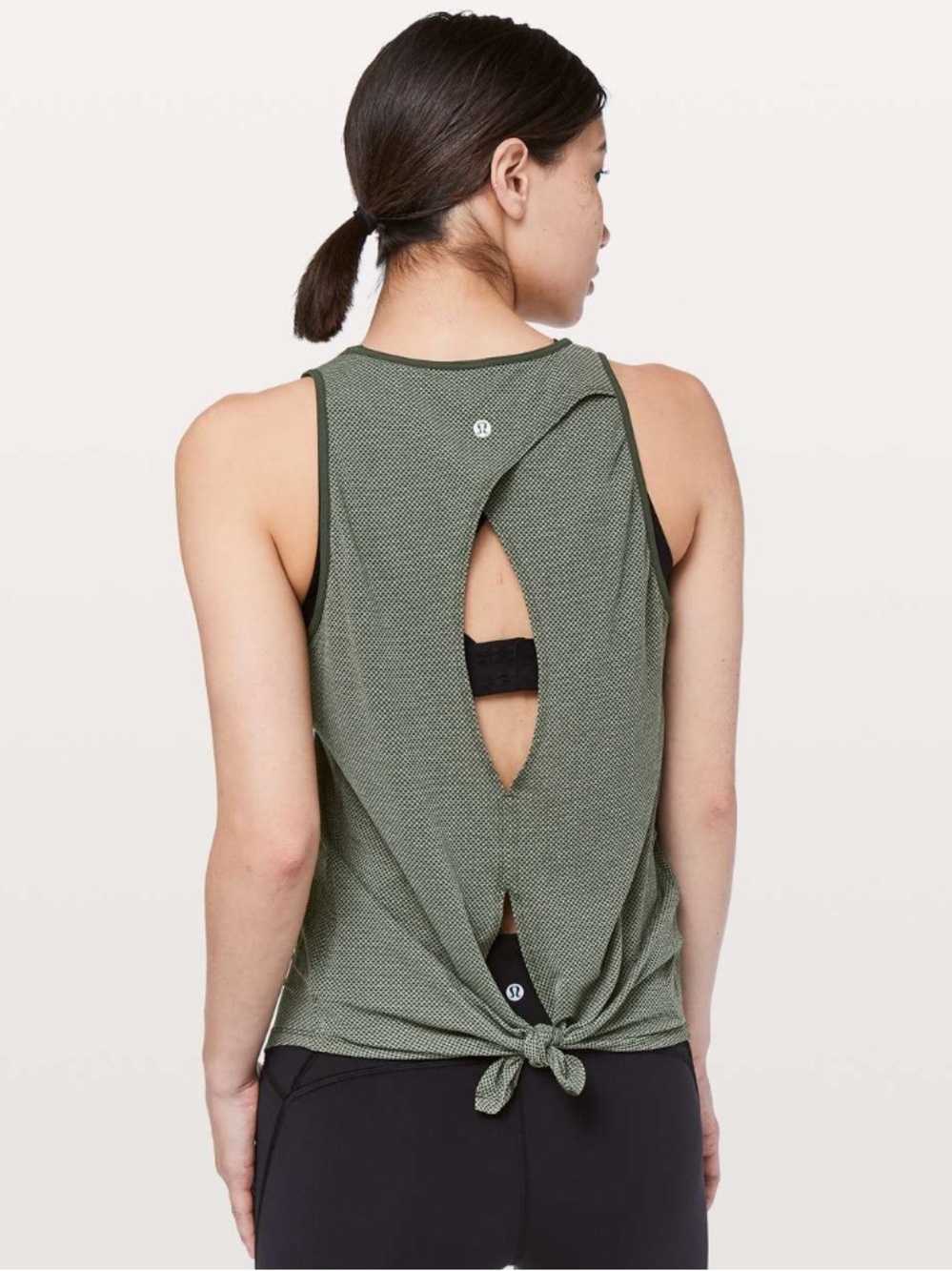Lululemon Open Up Tank Heathered Camo Green / Camo Green size 8/10 fit